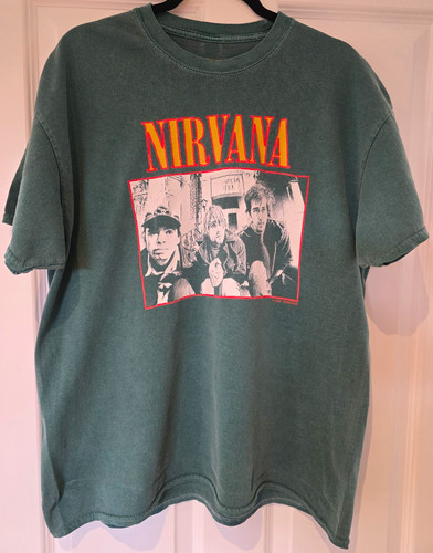 Nirvana green graphic shirt - green, t-shirt